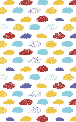 Estor opaco con diseño de nubes coloridas