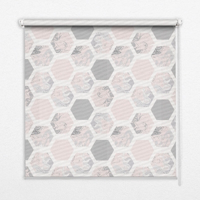 Estor decorativo hexágonos