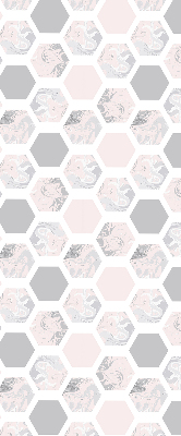Estor decorativo hexágonos