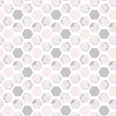 Estor decorativo hexágonos