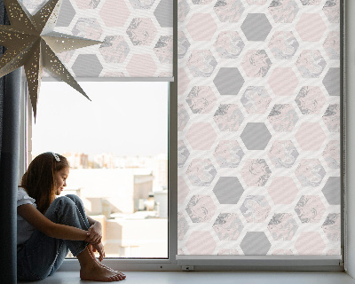 Estor decorativo hexágonos