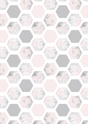 Estor decorativo hexágonos