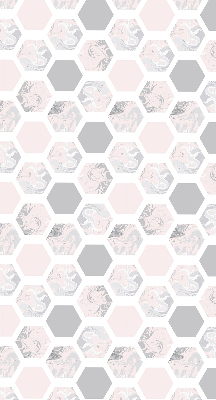 Estor decorativo hexágonos