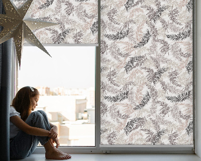 Estor opaco con estampado de hojas de plantas