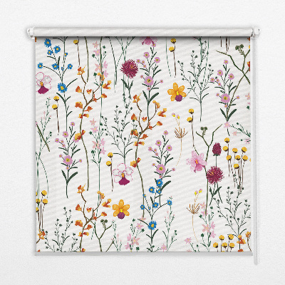 Estor decorativo con flores coloridas
