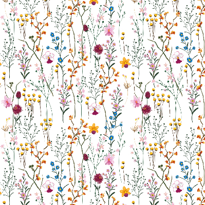 Estor decorativo con flores coloridas