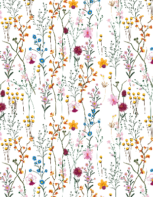 Estor decorativo con flores coloridas