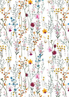 Estor decorativo con flores coloridas