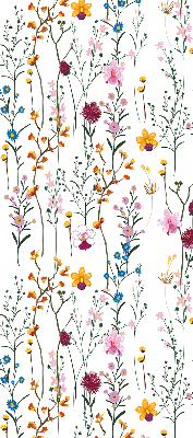 Estor decorativo con flores coloridas