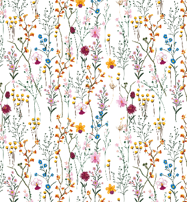 Estor decorativo con flores coloridas