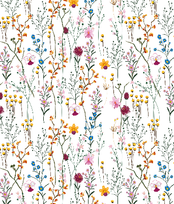 Estor decorativo con flores coloridas