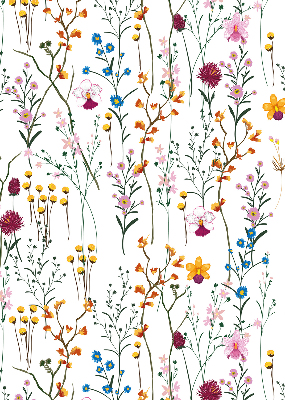 Estor decorativo con flores coloridas