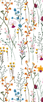 Estor decorativo con flores coloridas
