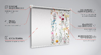 Estor decorativo con flores coloridas