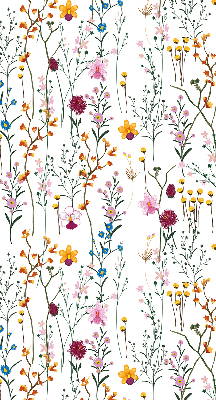 Estor decorativo con flores coloridas