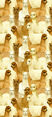 Estor decorativo un rebaño de alpacas