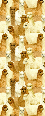 Estor decorativo un rebaño de alpacas