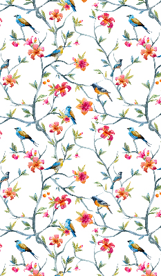 Estor opaco con estampado de pájaros en las ramitas