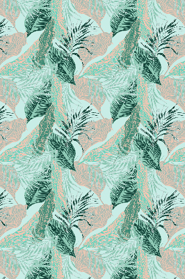 Estor enrollable de tela con hojas tropicales