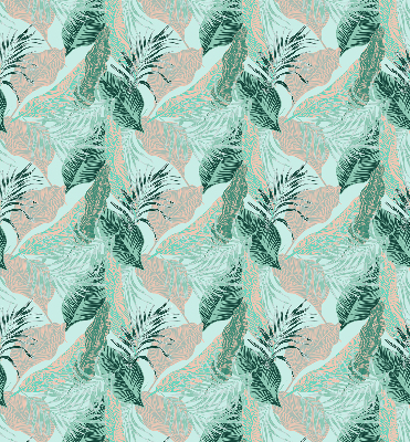 Estor enrollable de tela con hojas tropicales
