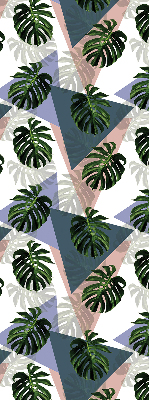 Estor decorativo con diseño de hojas de planta