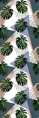 Estor decorativo con diseño de hojas de planta