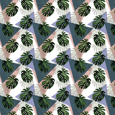 Estor decorativo con diseño de hojas de planta