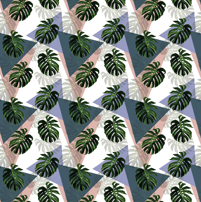 Estor decorativo con diseño de hojas de planta