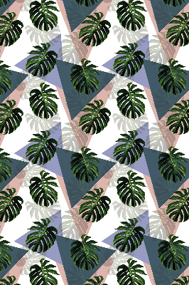 Estor decorativo con diseño de hojas de planta