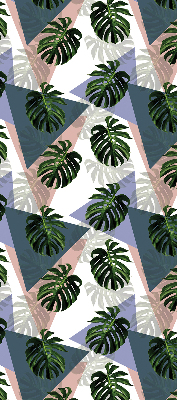 Estor decorativo con diseño de hojas de planta