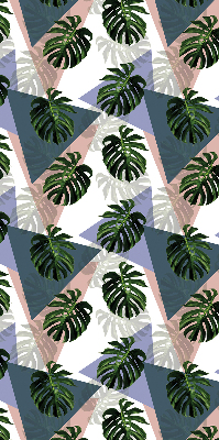 Estor decorativo con diseño de hojas de planta