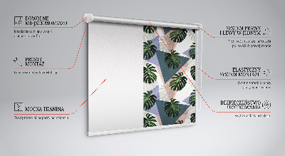 Estor decorativo con diseño de hojas de planta