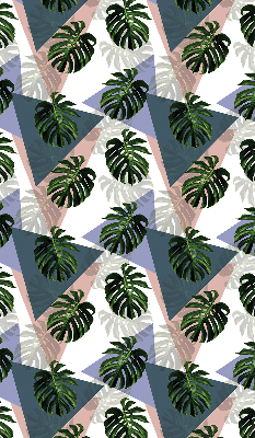 Estor decorativo con diseño de hojas de planta