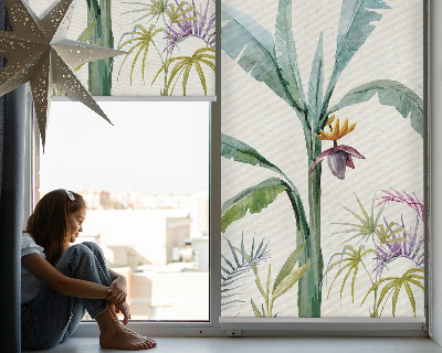 Estor opaco con diseño de naturaleza exótica