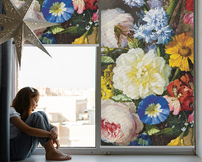 Estor opaco de un ramo de flores