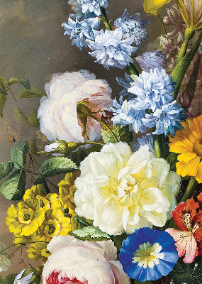 Estor opaco de un ramo de flores