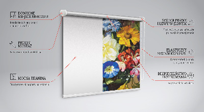 Estor opaco de un ramo de flores