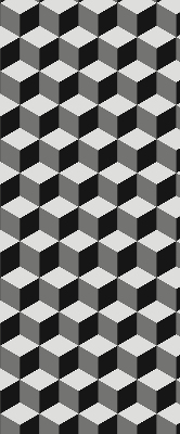 Estor decorativo cubos 3D