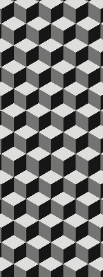 Estor decorativo cubos 3D