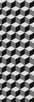 Estor decorativo cubos 3D