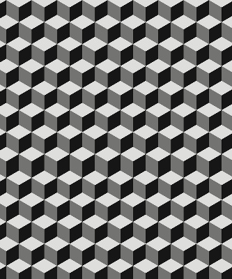 Estor decorativo cubos 3D