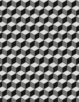 Estor decorativo cubos 3D
