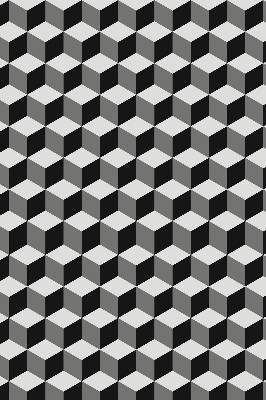 Estor decorativo cubos 3D