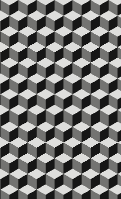 Estor decorativo cubos 3D