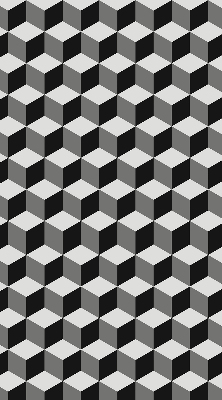 Estor decorativo cubos 3D