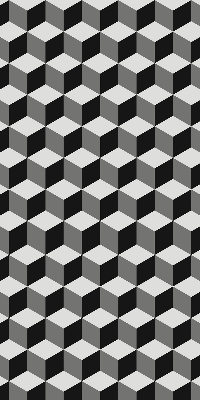 Estor decorativo cubos 3D