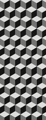 Estor decorativo cubos 3D