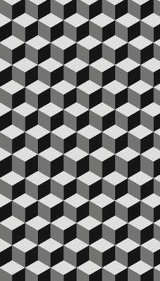 Estor decorativo cubos 3D