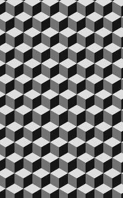Estor decorativo cubos 3D