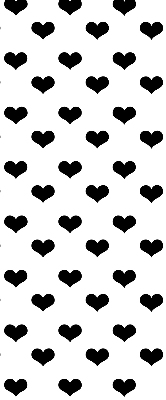 Estor opaco en color corazones negros